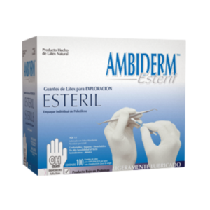 GUANTE GRANDE ESTERIL LISO CON 100 PIEZAS