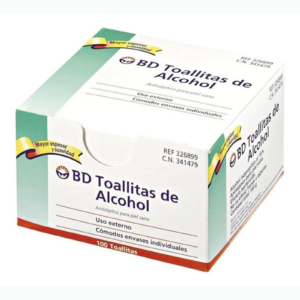 TOALLA ALCOHOLADA CON 100 PIEZAS