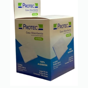 GASA ABSORBENTE ESTERIL DE 10X10 CON 100 PIEZAS